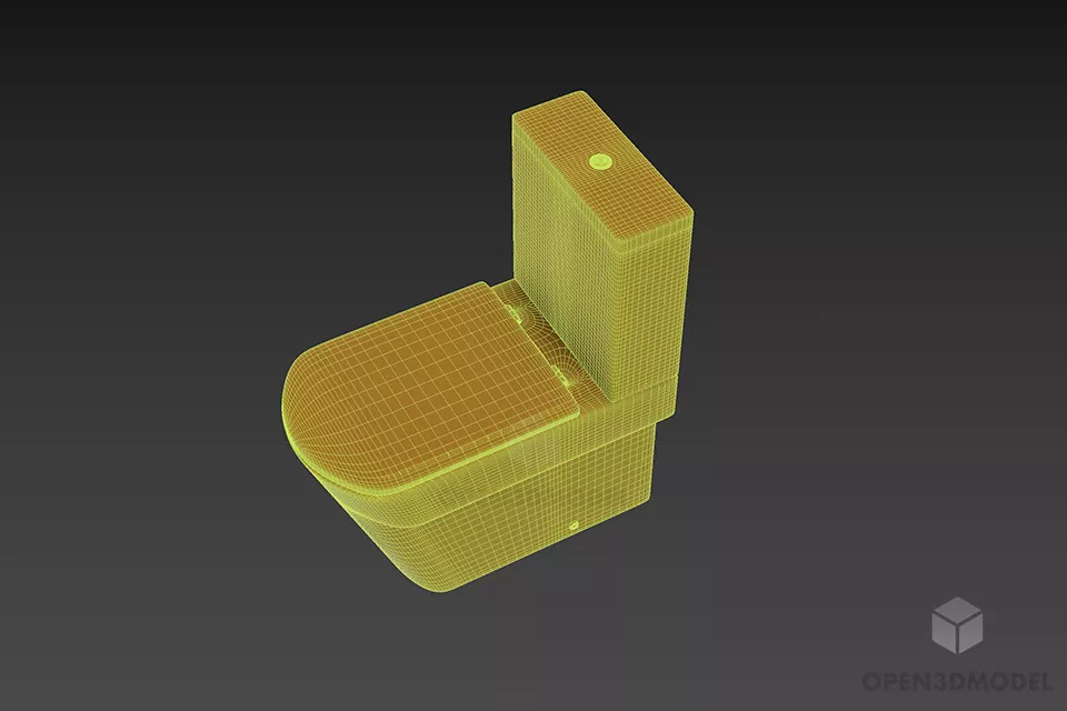 Modern Ceramic Lavatory Roca 3d model 2