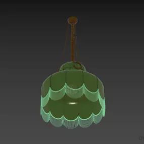 Antique Dome Lamp Hanging Style 3d model