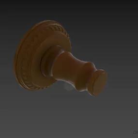 Silver Hanger Carved Style 3d model