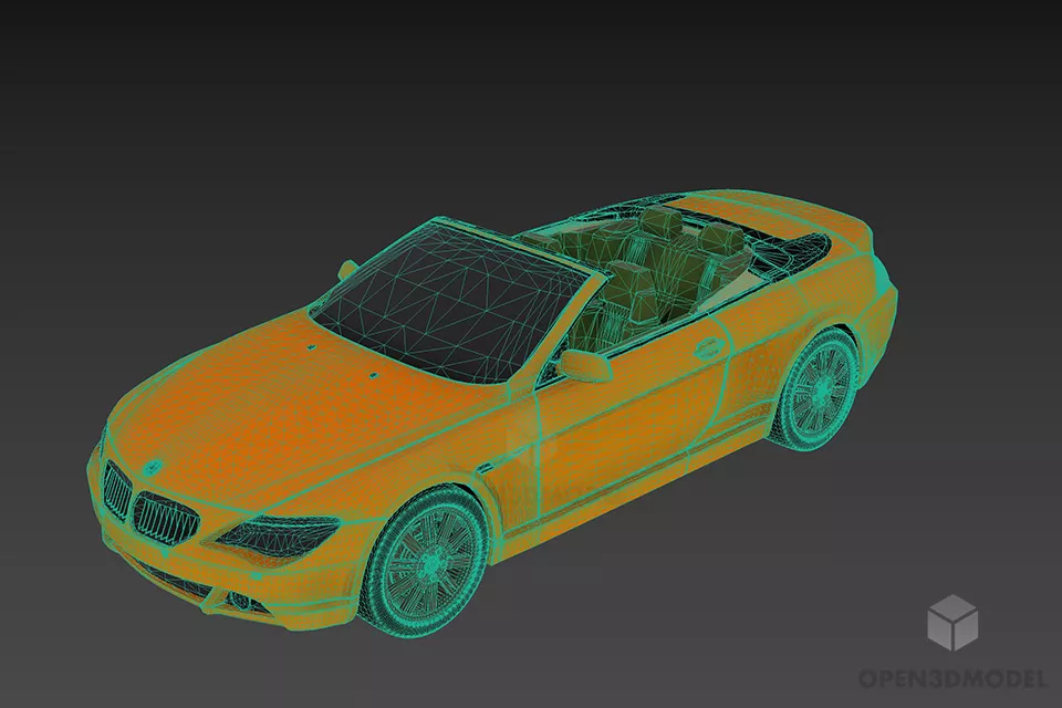 Car Bmw Convertible Car 3d model 2