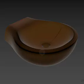 Round Sink Lavabo Furniture 3d model