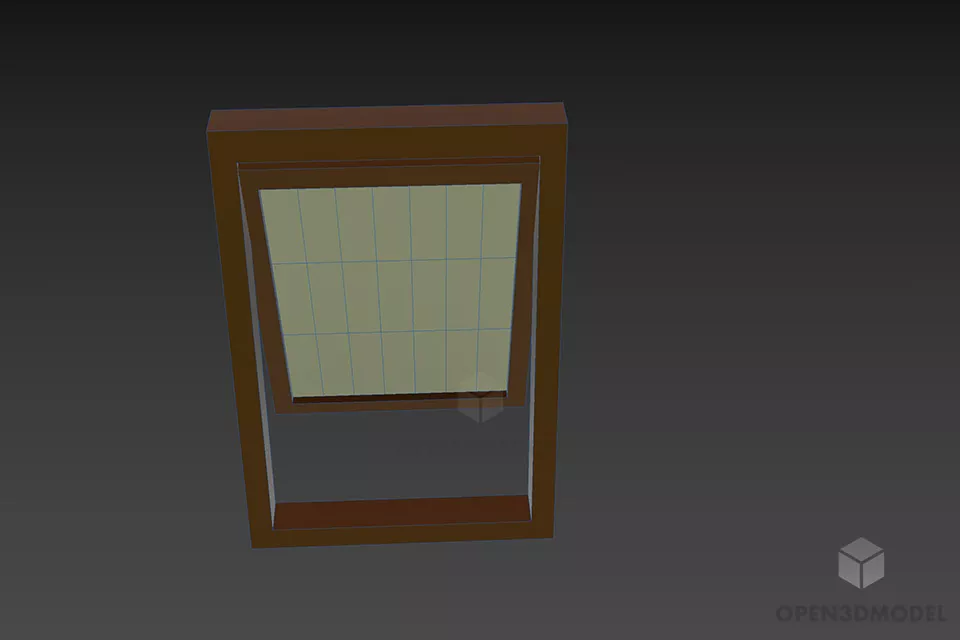 Window Aluminum Frame 3d model 3