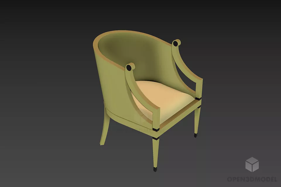 Glass Cup Armchair Modernism Shape 3d model
