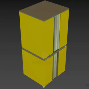 Household Refrigerator Side By Side Sharp 3d model