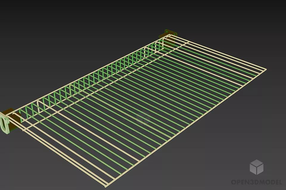 Inox Shelf For Bathroom 3d model 2