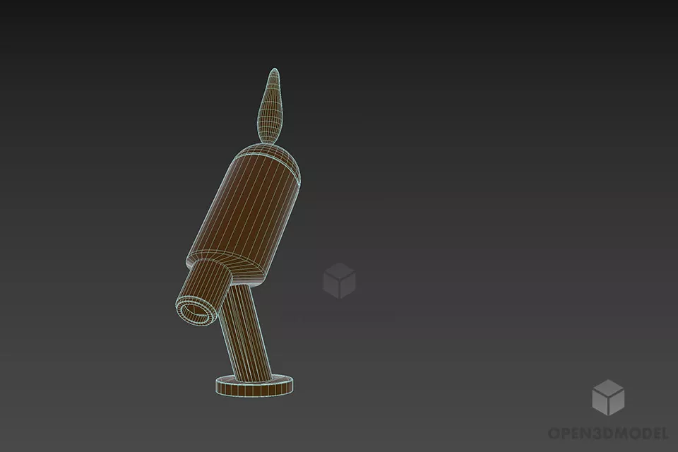 Decoration Inox Faucet Classic 3d model 2