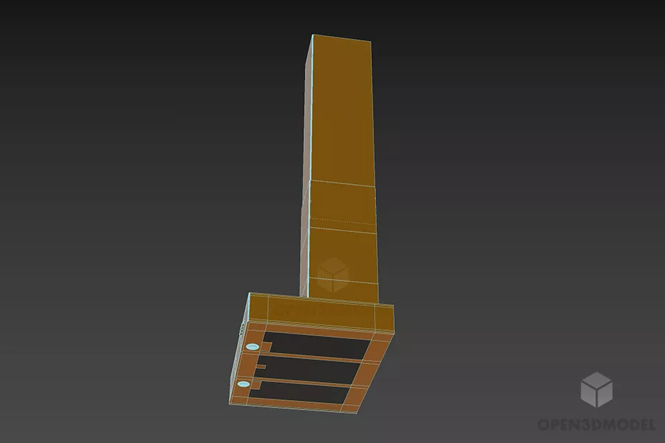 Modern Kitchen Vent 3d model 2