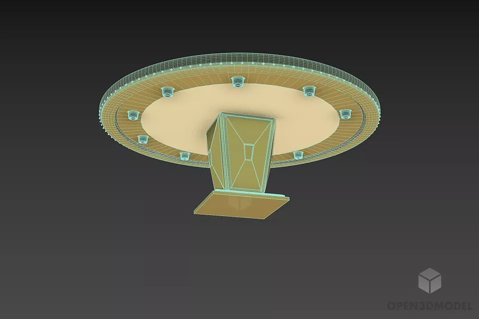 Round Casino Table 3d model 2
