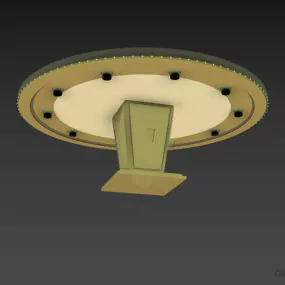 Round Casino Table 3d model