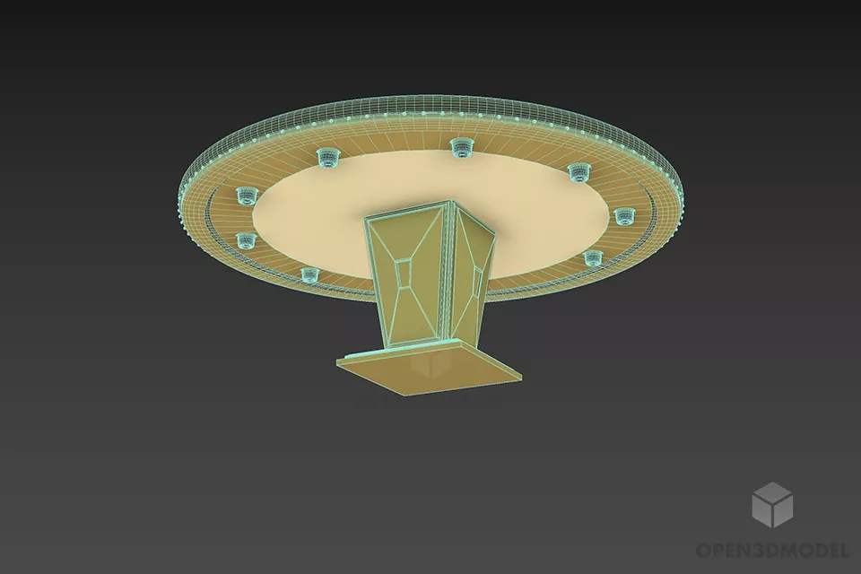 Round Casino Table 3d model 3