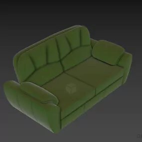 Leather Sofa Evita Two Seats 3d model