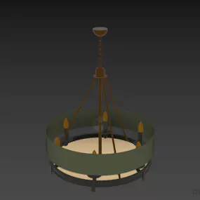 Pendant Lamp Tribeca Drum Shade 3d model