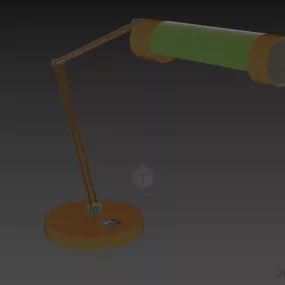 Small Table Lamp Cylinder Shade 3d model