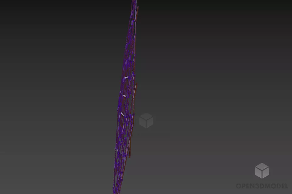 Antique Steel Fence With Floral Pattern 3d model 2
