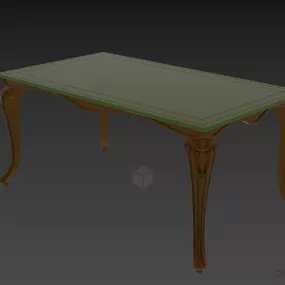 Antique Coffee Table Rectangle Shape 3d model
