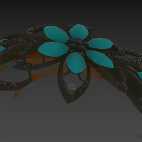 Hairgrip Jewelry Decoration 3d model