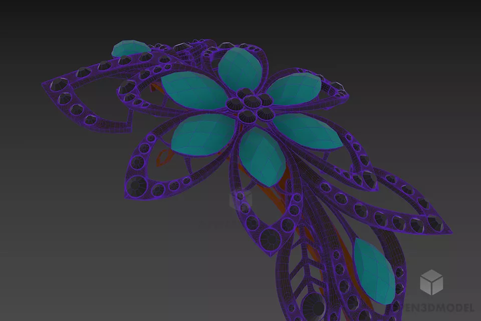 Hairgrip Jewelry Decoration 3d model 3