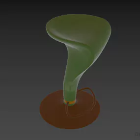 Modernism Chair With Curved Shape 3d model
