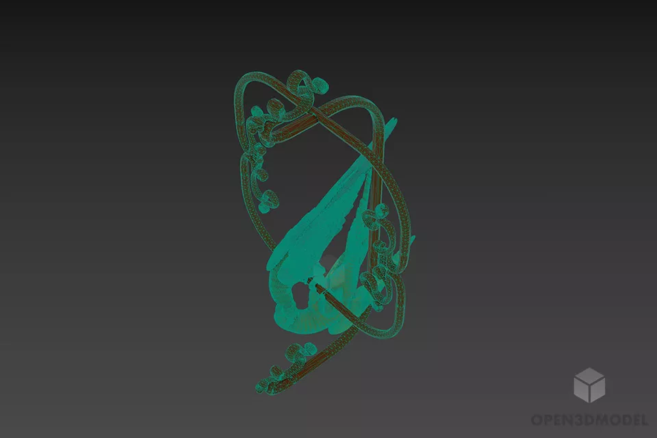 Glass Birds Decoration 3d model 2