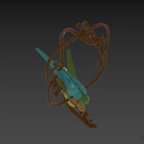 Glass Birds Decoration 3d model