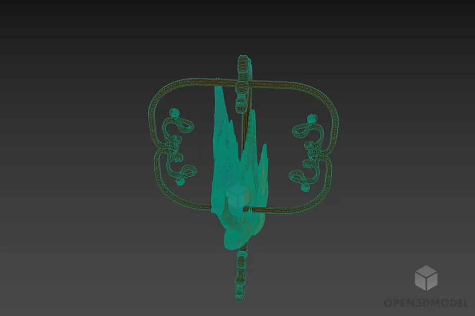 Glass Birds Decoration 3d model 3