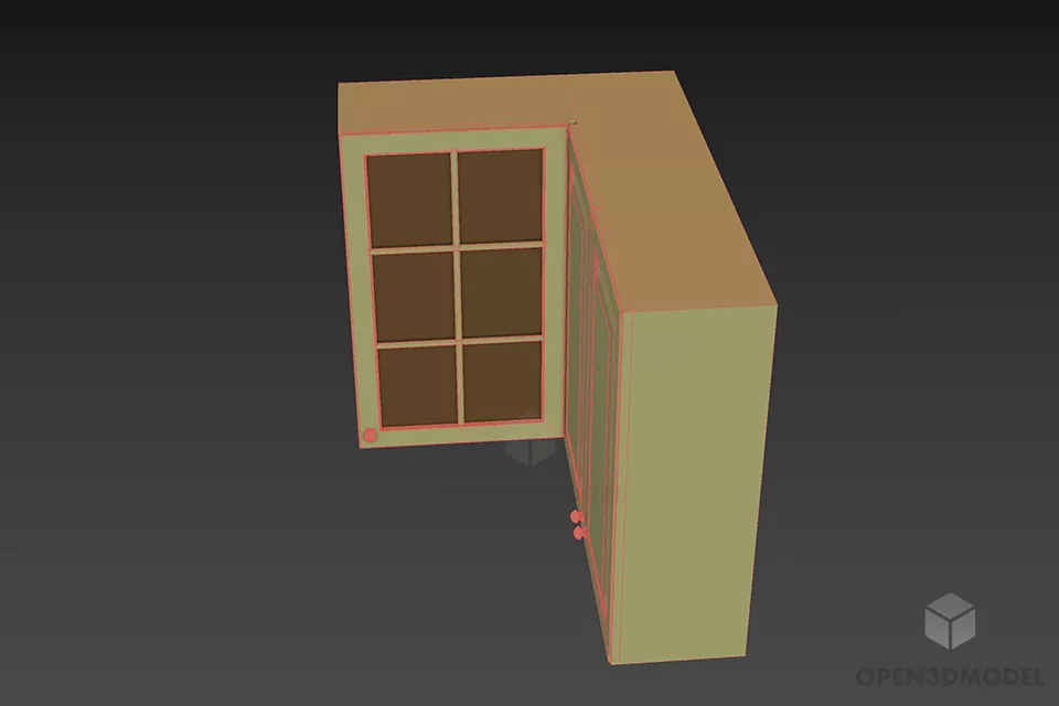 Corner Shelf For Kitchen 3d model 3