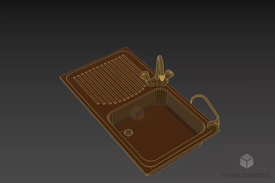 Kitchen Sink Lavabo 3d model 2