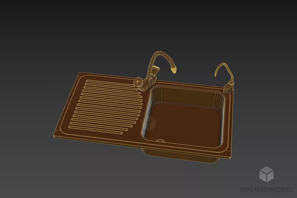 Kitchen Sink Lavabo 3d model 3