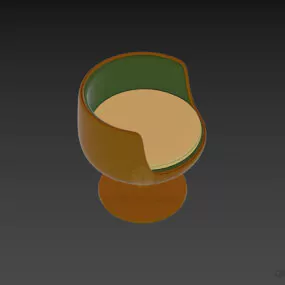 Glass Cup Armchair Modernism Shape 3d model