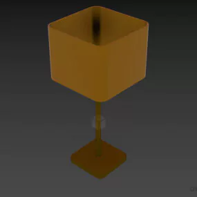 Luxurious Modern Hotel Table Lamp Rectangle Shape 3d model