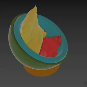 Modern Egg Armchair With Pillow 3d model