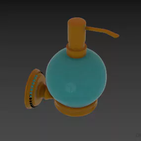 Bathroom Spray Bottle On Holder 3d model