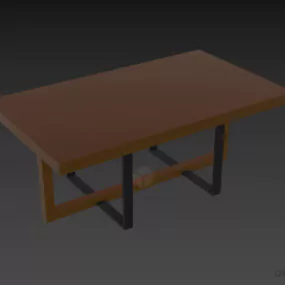 Coffee Table Rectangle Legs Shape 3d model