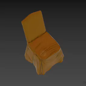 Chair With Cover Cloth For Party 3d model