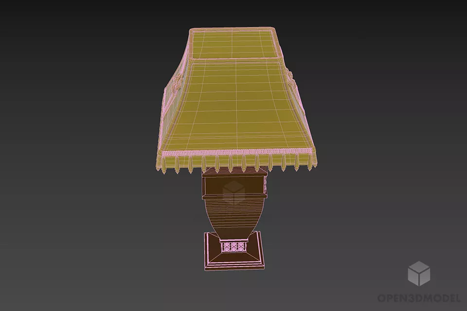 Hotel Lamp Ceramic Vase Stand 3d model 3