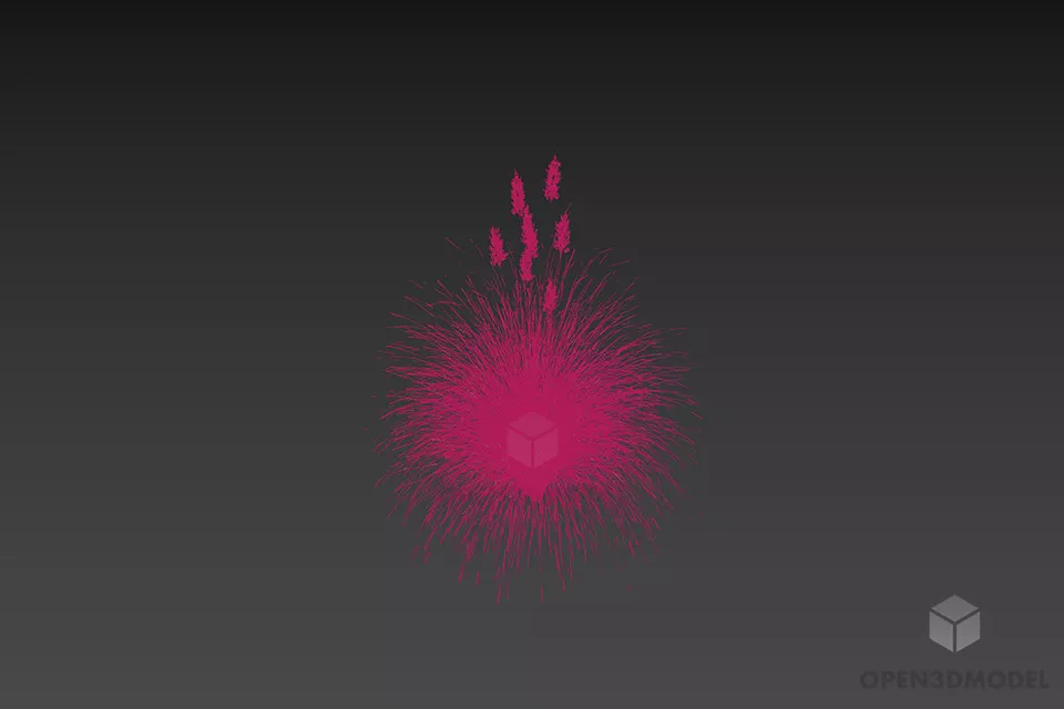 Bush Plant Lawn, Grass Plant 3d model 2