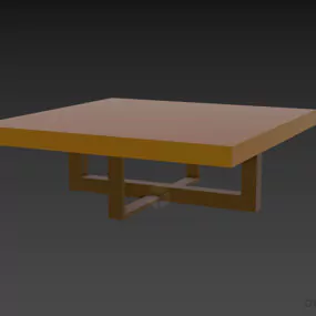 Simple Square Table, Coffee Table 3d model