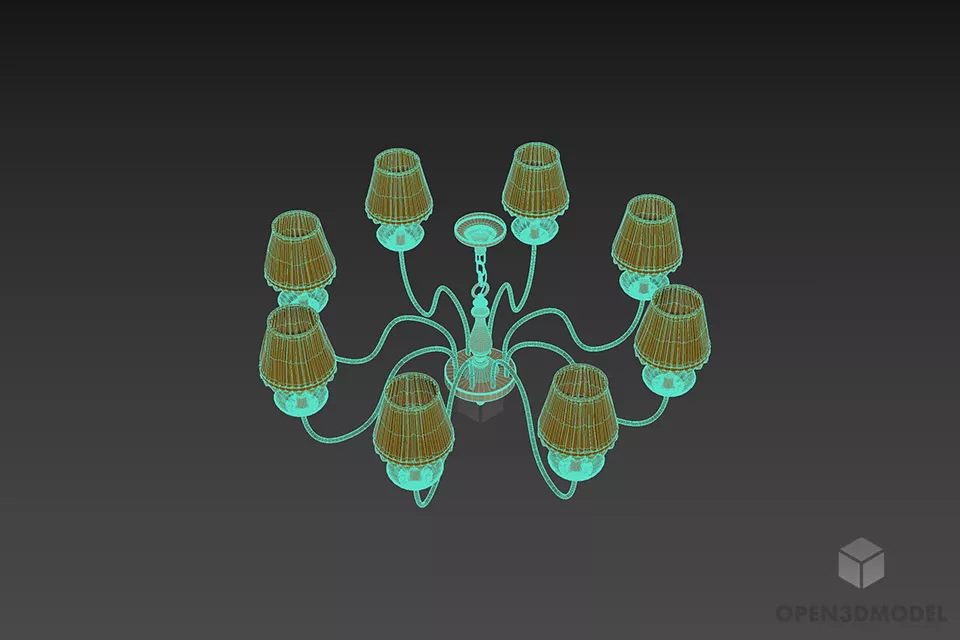 Antique Pendant Lamp Paralum 3d model 3