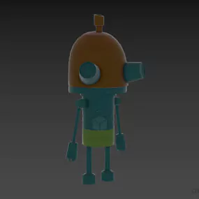Rust Robot Machinic Character 3d model
