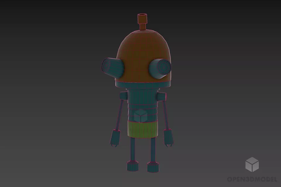 Rust Robot Machinic Character 3d model 3