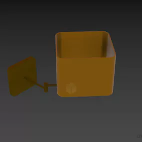 Sconce Lamp Square Shade Wall Mounted 3d model