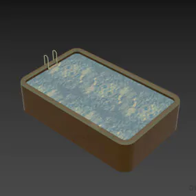 Outdoor Rectangular Portable Pool 3d model