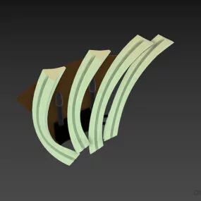 Twist Sconce Orion Silver Material 3d model
