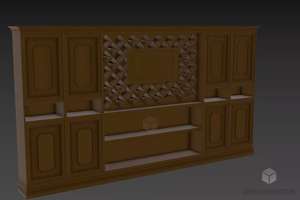 Antique Side Rack 3d model