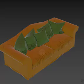 Textile Upholstered Sofa Maloner 3d model