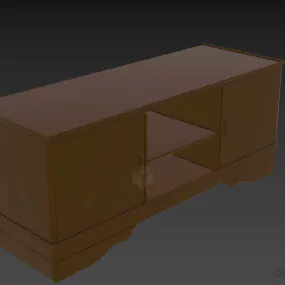 Kitchen Side Locker With Shelf 3d model