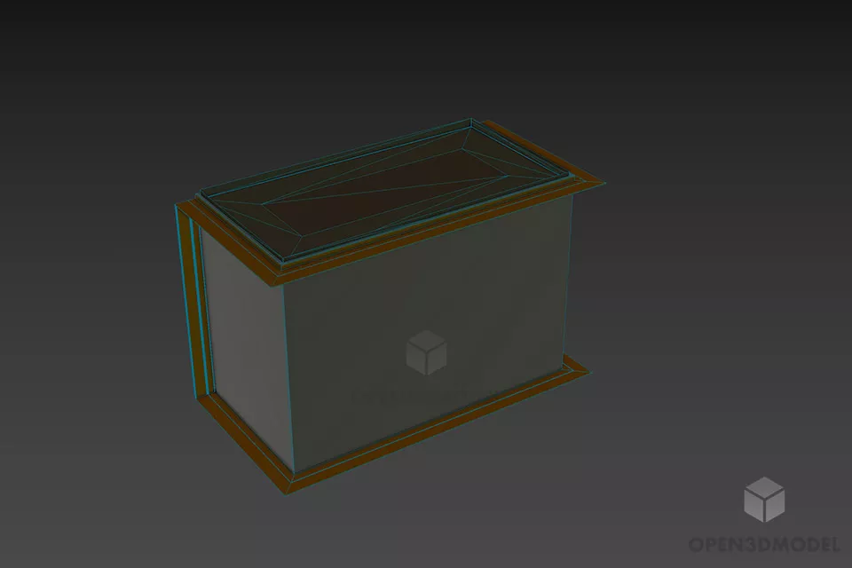 Modern Glass Fireplace With Log Fire 3d model 2