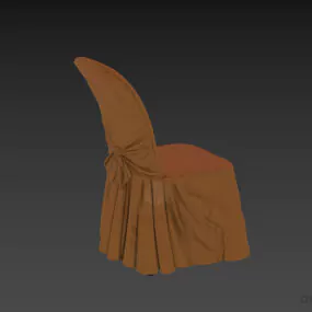 Restaurant Chair With Bow Tie 3d model