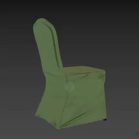 Party Chair, Restaurant Chair With Cloth Cover 3d model