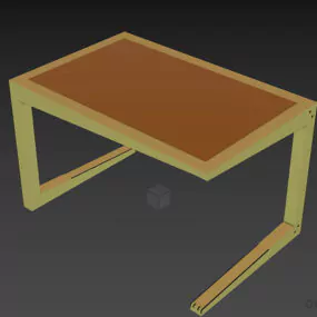Table With Creative Leg 3d model